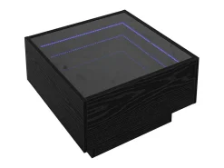 Mesa de Café Roble negro 50 x 50 x 30 cm Madera contrachapada