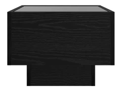 Mesa de Café Roble negro 50 x 50 x 30 cm Madera contrachapada