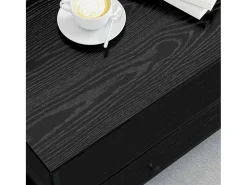 Mesa de Café Roble negro 100 x 51 x 45 cm Madera contrachapada