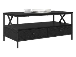 Mesa de Café Roble negro 100 x 51 x 45 cm Madera contrachapada
