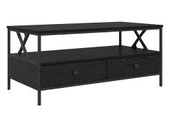 Mesa de Café Roble negro 100 x 51 x 45 cm Madera contrachapada