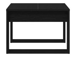 Mesa de Café Roble negro 50 x 50 x 35 cm Madera contrachapada
