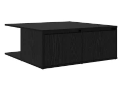 Mesa de Café Roble negro 80 x 80 x 31 cm Madera contrachapada