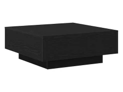 Mesa de Café Roble negro 80 x 80 x 31 cm Madera contrachapada