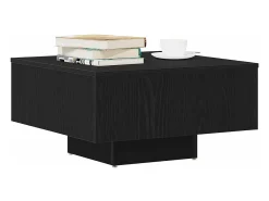 Mesa de Café Roble negro 60 x 60 x 31.5 cm Madera contrachapada