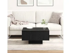 Mesa de Café Roble negro 60 x 60 x 31.5 cm Madera contrachapada