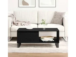 Mesa de Café Roble negro 90 x 50 x 36.5 cm Madera contrachapada
