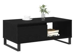 Mesa de Café Roble negro 90 x 50 x 36.5 cm Madera contrachapada