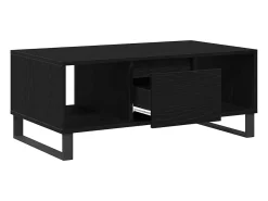 Mesa de Café Roble negro 90 x 50 x 36.5 cm Madera contrachapada