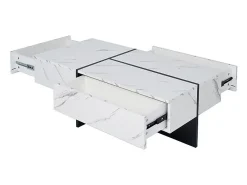 Mesa de centro - con sistema de iluminación LED controlado por aplicación - Blanco