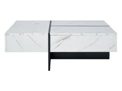 Mesa de centro - con sistema de iluminación LED controlado por aplicación - Blanco