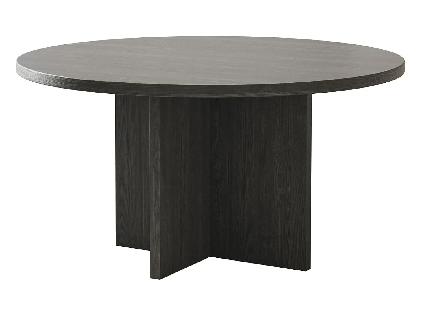 Mesa de centro - redonda 76x76 cm - efecto madera fresno Portland - OVO