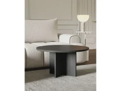 Mesa de centro - redonda 76x76 cm - Color Roble Lindberg - OVO