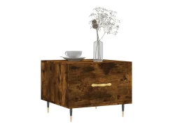 Mesa de centro 2 unidades madera ingeniería roble ahumado 50x50x40cm