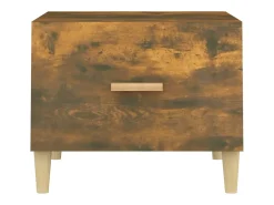 Mesa de centro 2 unidades madera ingeniería roble ahumado 50x50x40cm