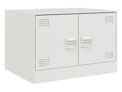 Mesa de centro acero blanco 67x50x44 cm