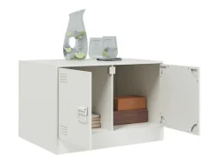 Mesa de centro acero blanco 67x50x44 cm