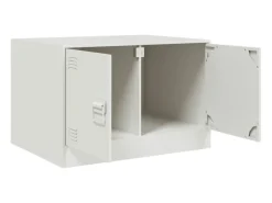 Mesa de centro acero blanco 67x50x44 cm