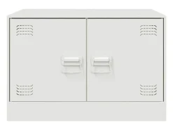 Mesa de centro acero blanco 67x50x44 cm