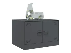 Mesa de centro acero gris antracita 67x50x44 cm