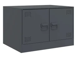 Mesa de centro acero gris antracita 67x50x44 cm