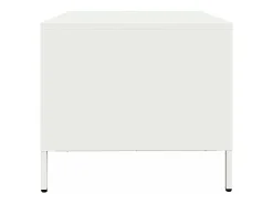 Mesa de centro acero laminado en frío blanco 68,5x50x43,5 cm