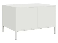 Mesa de centro acero laminado en frío blanco 68,5x50x43,5 cm