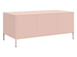 Mesa de centro acero laminado en frío rosa 101,5x50x43,5 cm