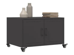Mesa de centro acero laminado en frío negro 68x50x43,5 cm