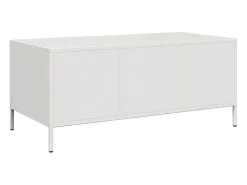 Mesa de centro acero laminado en frío blanco 101,5x50x43,5 cm