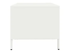 Mesa de centro acero laminado en frío blanco 101,5x50x43,5 cm