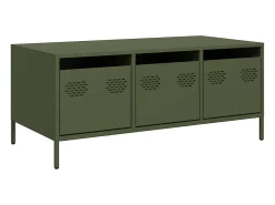 Mesa de centro acero laminado frío verde oliva 101,5x50x43,5 cm