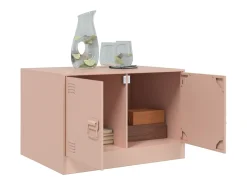 Mesa de centro acero rosa 67x50x44 cm