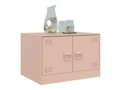 Mesa de centro acero rosa 67x50x44 cm