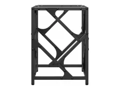 Mesa de centro acero superficie vidrio transparente 30x30x41 cm