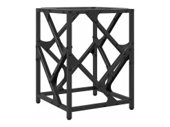 Mesa de centro acero superficie vidrio transparente 30x30x41 cm