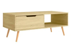 Mesa de centro aglomerado color roble Sonoma 100x49,5x43 cm