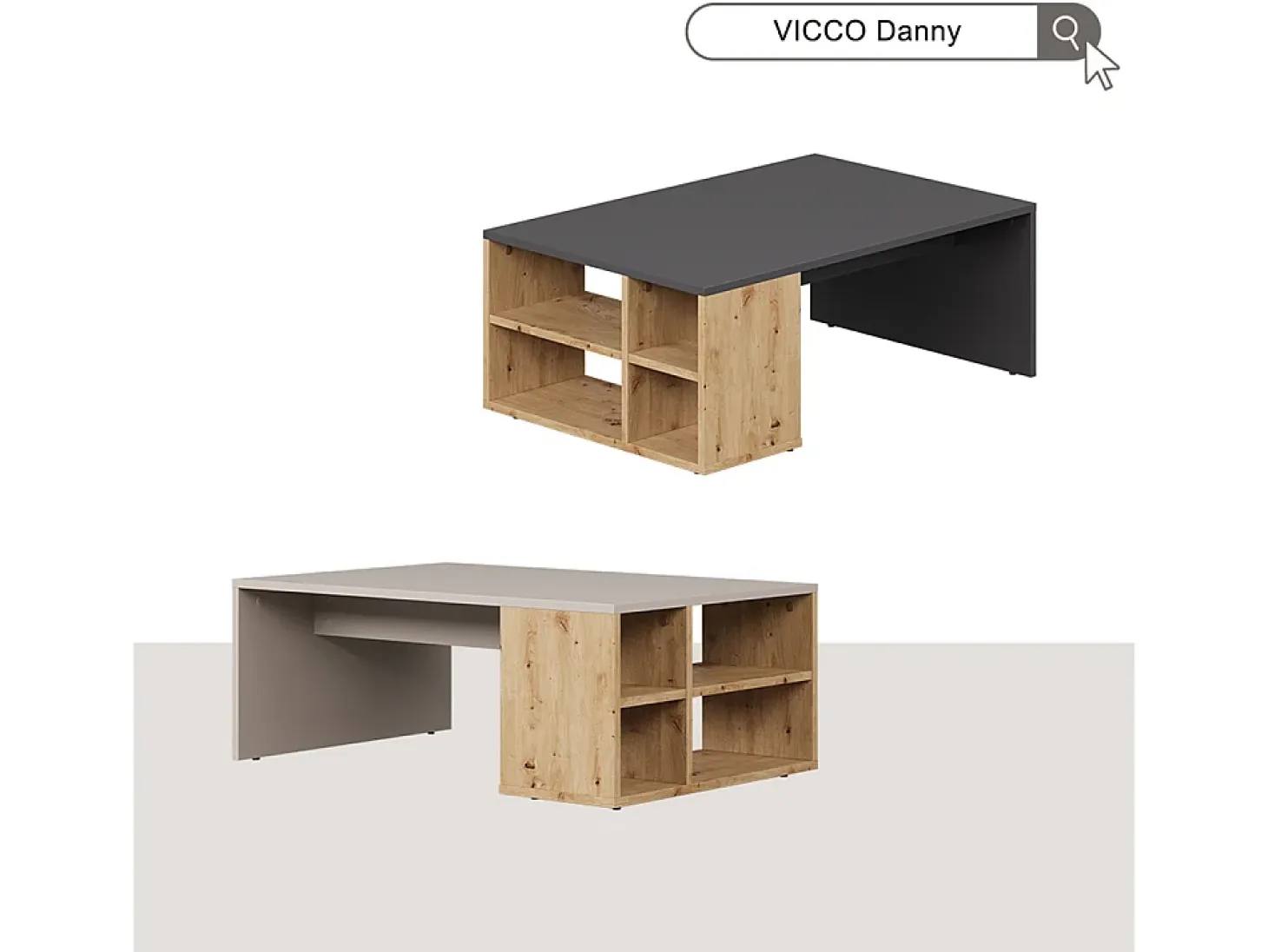 Mesa de centro antracita 90x60x33.6 danny