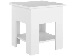 Mesa de centro blanco madera contrachapada 40x40x42 cm ES41218