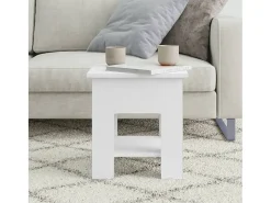 Mesa de centro blanco madera contrachapada 40x40x42 cm ES41218