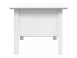 Mesa de centro BODO madera maciza de pino blanco 100x55x45 cm