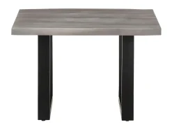 Mesa de centro borde natural madera maciza acacia 60x60x40 cm ES26027