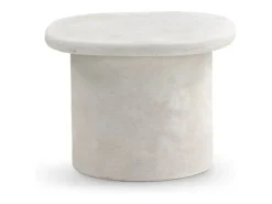 Mesa de centro color cemento blanco de poliresina