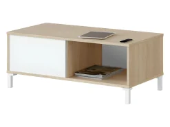 Mesa de centro con 2 compartimentos de almacenamiento - L100 cm - Brooklyn