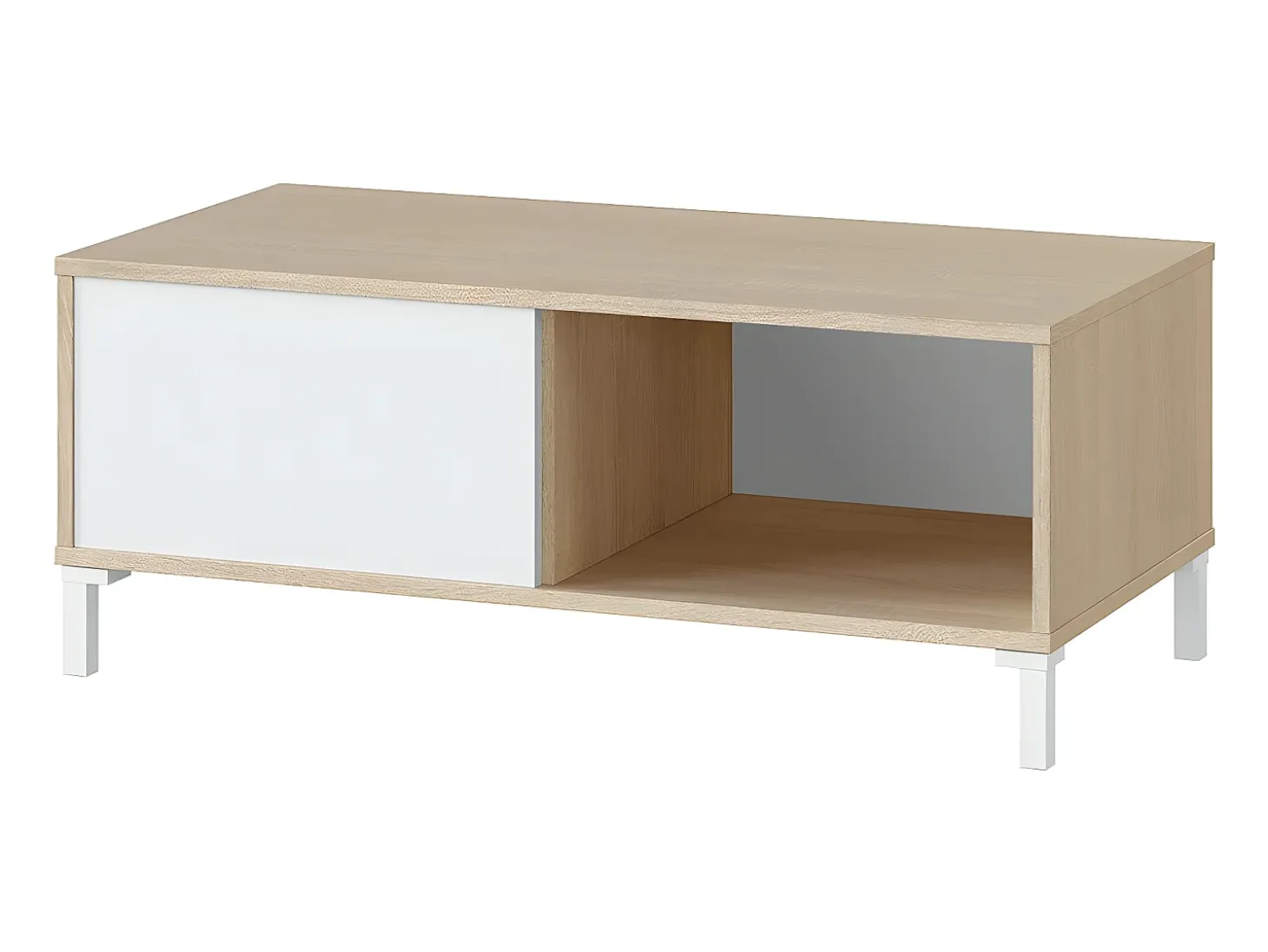 Mesa de centro con 2 compartimentos de almacenamiento - L100 cm - Brooklyn