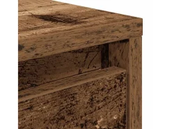 Mesa de centro con cajones madera vieja 100x100x40 cm