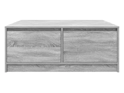 Mesa de centro con cajones Sonoma gris 100x100x40 cm
