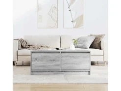 Mesa de centro con cajones Sonoma gris 100x100x40 cm