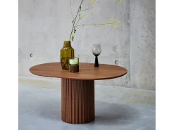 Mesa de centro con efecto de madera nogal