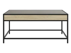 Mesa de centro con Infinity LED roble Sonoma 90x50x41 cm